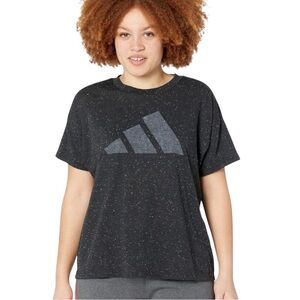 Adidas Black and Gray Speckled Tee